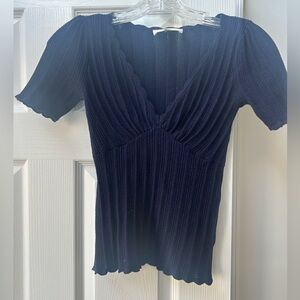 Sezane knit ribbed top